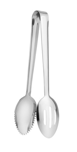 Salad Tong - Stainless Steel, 8 Inches | Ergonomic Handle, Slotted Spoon, Durable, Easy Grip, Dishwasher Safe
