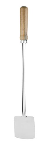 Wooden Handle Turners - Wood & Steel, 15x8cm Silver Blade, 10cm Handle | Heatproof, Eco-Friendly, Durable, Comfortable Grip