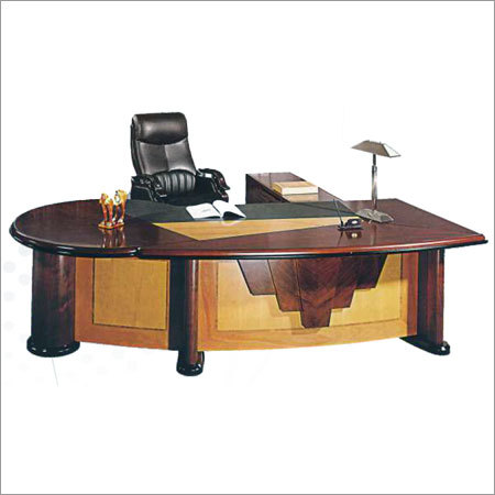 Brown Wooden Reception Table