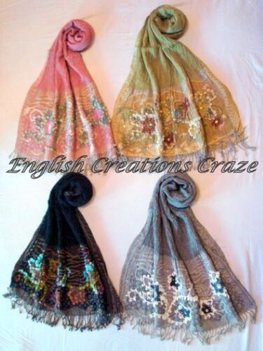 Wool Lycra with embroidery Scarves