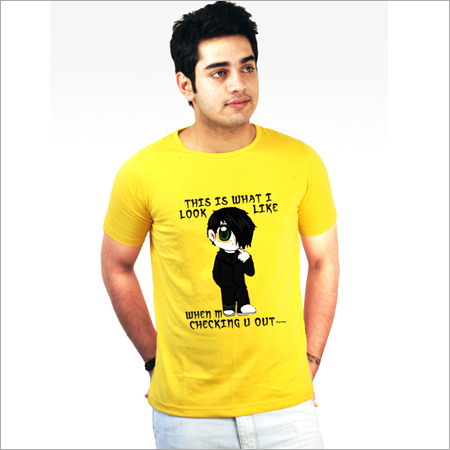 Man Tshirts - Cotton, M-XXL, Yellow | Soft Fabric, Stylish Design, Durable, Comfortable, Breathable, Unique Digital Print