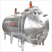 Horizontal Milk Storage Tank - 2kl To 100kl Capacity, Stainless Steel 304, Ideal For Milk Storage