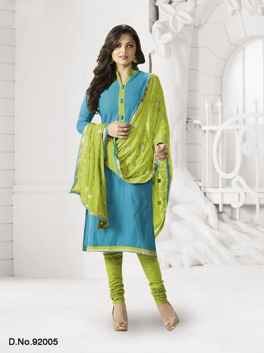 Aqua Blue Ladies Dress Material