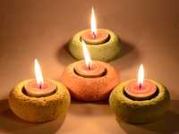 Concrete Candle Holder - Handmade Art Piece With Unique Colors And Textures | Ideal For Home And Outdoor Decoration, Perfect Gift For Weddings And Celebrations