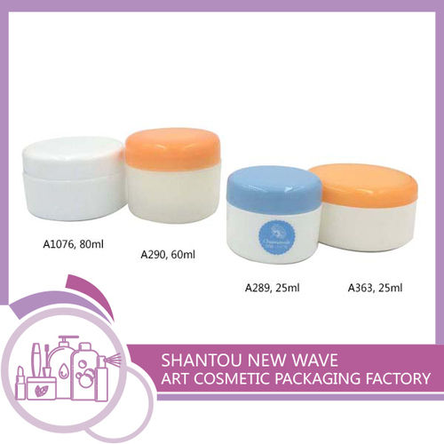 Plastic Packaging of Cosmetic Sectors Empty Cream Jar Container With Screw Cap
