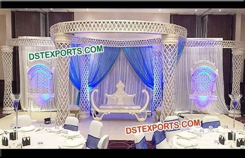 Diamond Cut Wedding Fiber Crystal Mandap