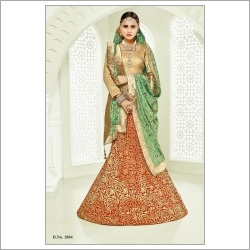 Urbanity Red Brocade Lehenga Choli