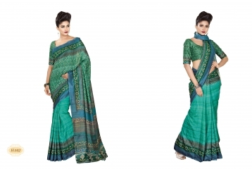 Fab Sea Green Bhagalpuri Silk Saree