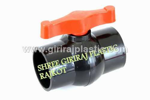 Black And Red Pvc Pipe Ball Valve