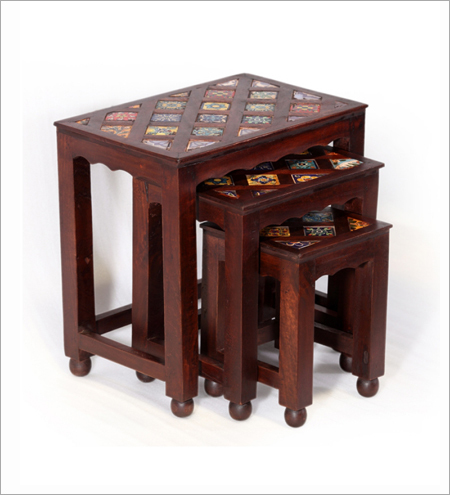 Antique Wooden Nest Table