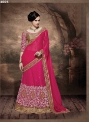 Girlish Magenta Georgette Designer Lehenga Choli - Georgette, Customizable Choli Upto 44 Inches, Diamond & Resham Work, Patch Border, Party Wear