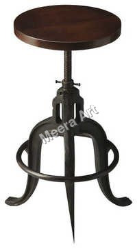 Wood Revolving Bar Stool