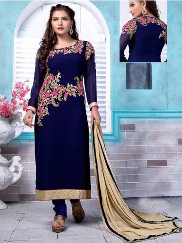 Navy Blue Churidar Suit
