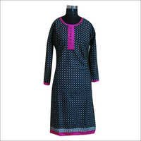 Blue Block Print Kurtis