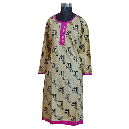 Light Yellow Fancy Kurtis