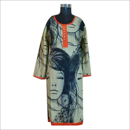 Multi Color Cotton Chikan Kurti