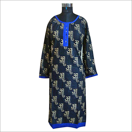 Fashion Designer Kurtis - Cotton, L/XL/XXL, Black | Quick Dry, Washable, Printed Pattern, Long Sleeve, Casual Daily Wear
