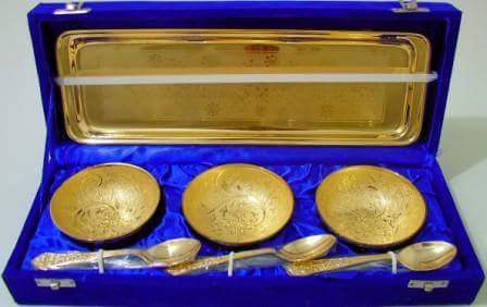 Golden Katori Set 7 Pcs