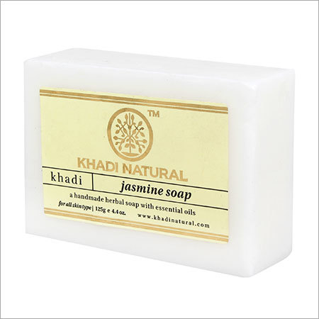 Herbal Jasmine Soap - 125g Bar, Natural Deodorant with Pure Jasmine Extract, Soothing for All Skin Types, Hydrating and Softening Cleansing Soap