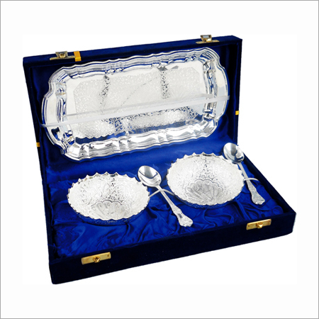 Silver Plated Designer Bowl and Spoon