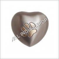 Pewter Paw Heart Urn