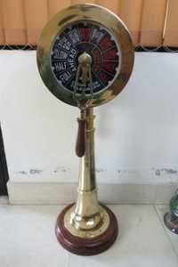 Ship Engine Telegraph 36'' Collectible With Wooden Base Functional Ring