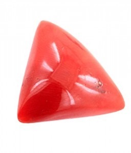 11.25 Ratti Traingular Natural Red coral, Red Prab