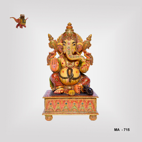 Figurine Cultured Marble Ganesha