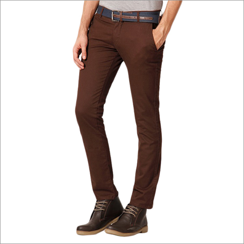 Trouser - Cotton Satin Slim Fit, Brown Color, Four Pockets | Cool Pass, Washable, Dry Clean Safe, No Fade, Suitable for All Seasons