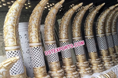 Wedding Fiber Trunk Pillars - Fiberglass, Variable Height, Beige, Internal Lighting | Elegant Design, Durable, Custom Colors, Indoor/Outdoor Use