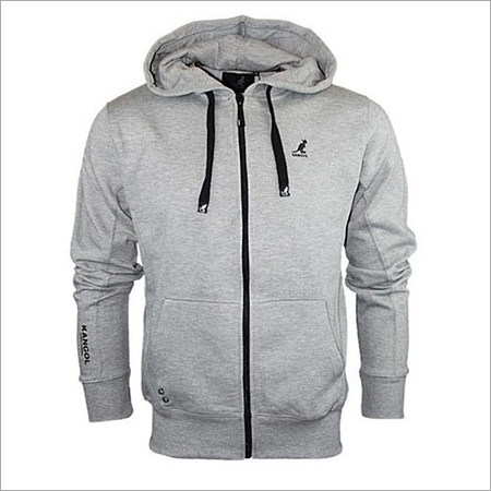 Mens Hoodies - Polyester, Sizes S-XXL, Grey Color, Long Sleeve, Zipper Closure | Lightweight, Long Lasting, High Tearing Strength, No Fade, Washable