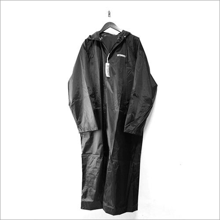 Black Plain Raincoat