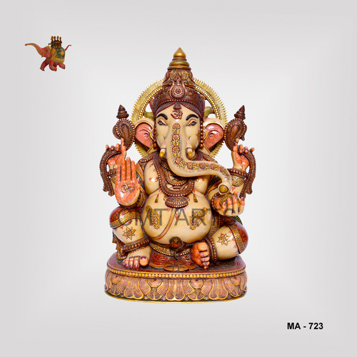Figurine Cultured Marble Ganesha
