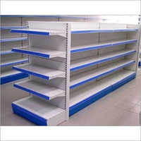 Industrial Racks - Mild Steel, Heavy Duty Double Sided Supermarket Rack | Glossy Finish, Durable Shine, Less Maintenance