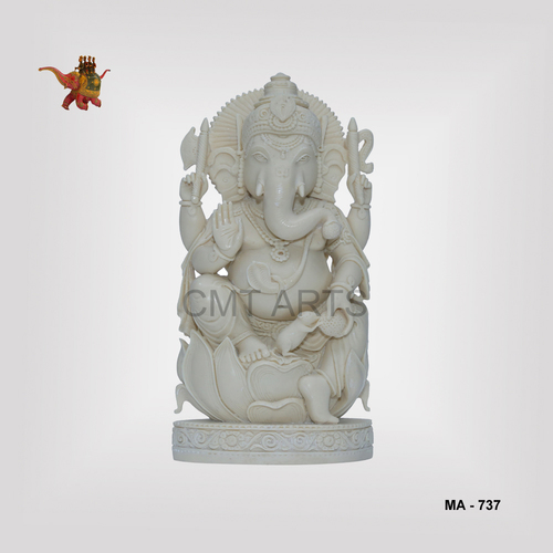Figurine Cultured Marble Ganesha