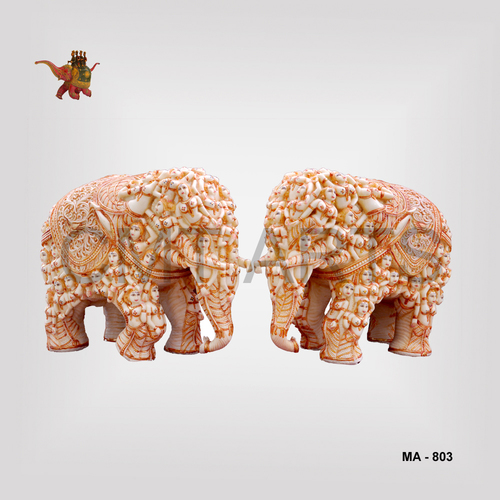 Figurine Cultured Marble Elephant