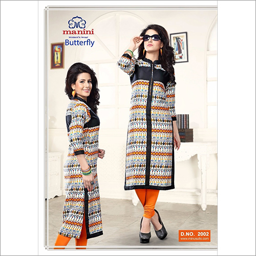Butterfly - Cotton, 52 Inch, Multicolor | Stylish Design, Comfortable Fit, Versatile Style, Three-Quarter Sleeve