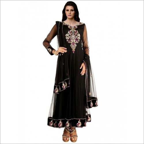 Net Black Anarkali