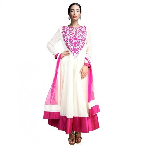 ऑफ व्हाइट अनारकली सूट