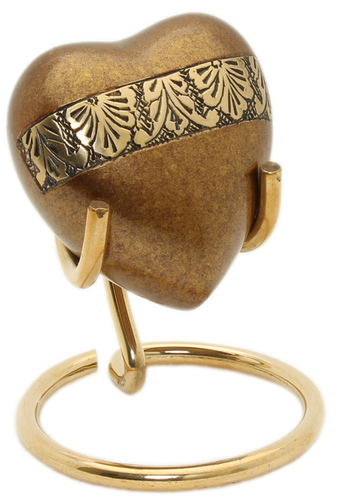 Metal Brown Marble Heart