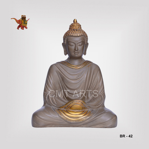Brass Buddha Statue Dimension(L*W*H): 8" Inch (In)