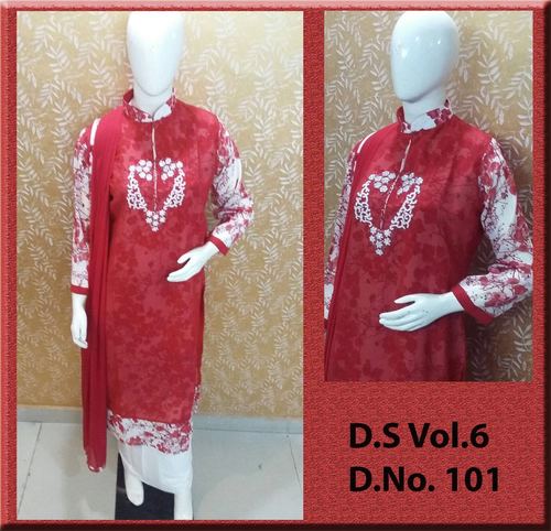 Georgette Stitch Embriodary Suit