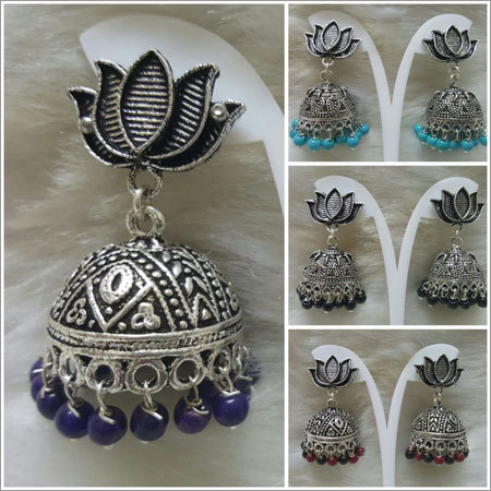 Oxidised Jewellery - Copper Alloy Charm Earrings | Antique Designs, Impressive Appearance, Excellent Durability, Compact Size