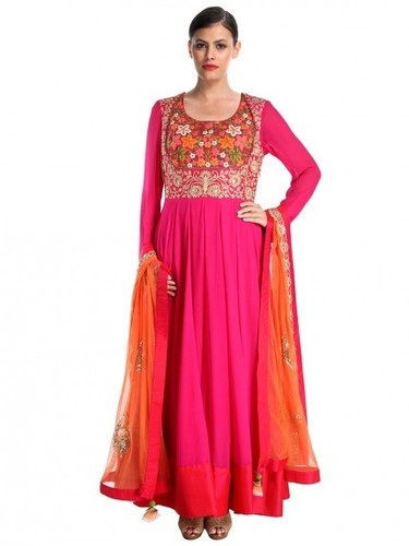 Pink Georgette Anarkali
