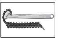 Chain Wrench - Stainless Steel, 10-50 Millimeter Width | Manual Power Supply, Silver Color For Laboratory Use