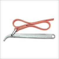 Strap Wrench - Stainless Steel, 10-50mm Width | Silver & Orange, Manual Power Supply For Laboratory Use