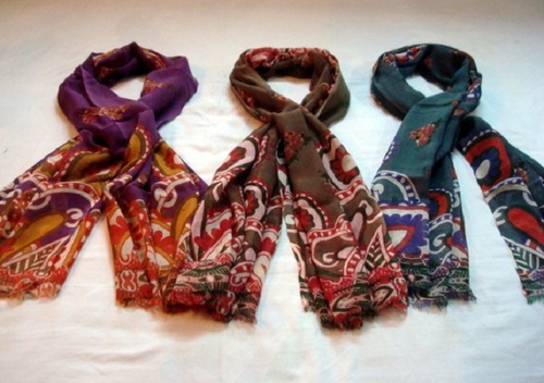 Wholesale Wool and Modal Printed Scarves