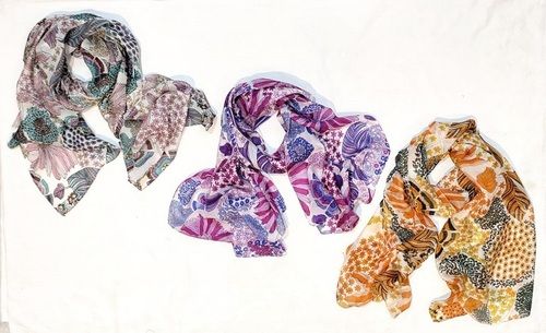 Silk Printed Scarves India
