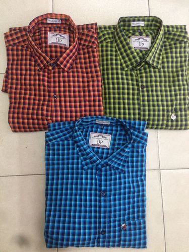 Red Mens Cotton Casual Shirt