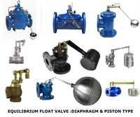 Equilibrium float valves